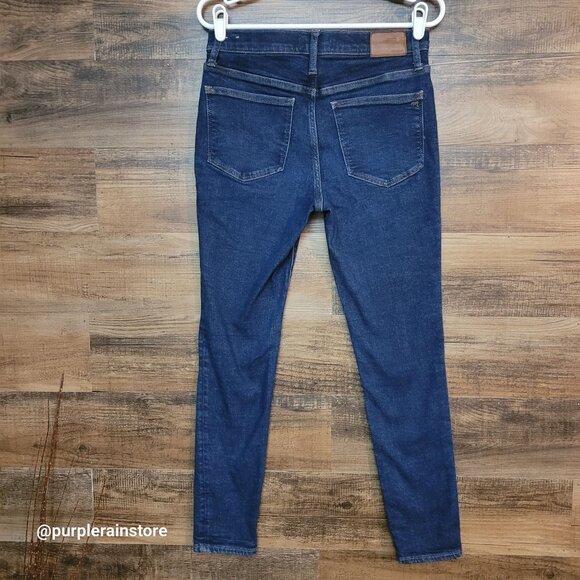 Madewell Jeans 30 Skinny 9" Mid Rise Woodland Wash MA938 Tummy Control Stretch - Picture 2 of 13